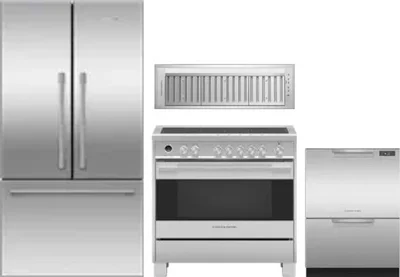 4 Piece Package Includes Refrigerator, Range, Hood And Dishwasher
